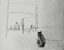 Constant Nieuwenhuys-Straatfiguren met hond, 1992